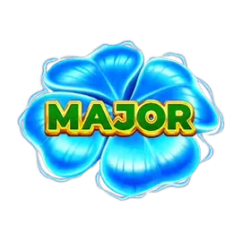 Blue Major Jackpot clover symbol in Lightning Clovers